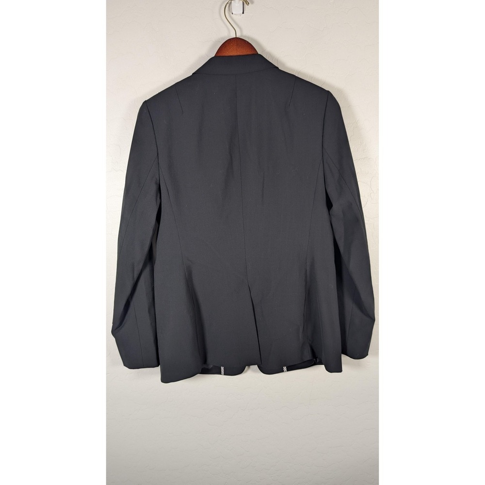 Banana Republic Blazer Womens 8 Black Long And Lean Italian Wool Lined - Picture 4 of 12